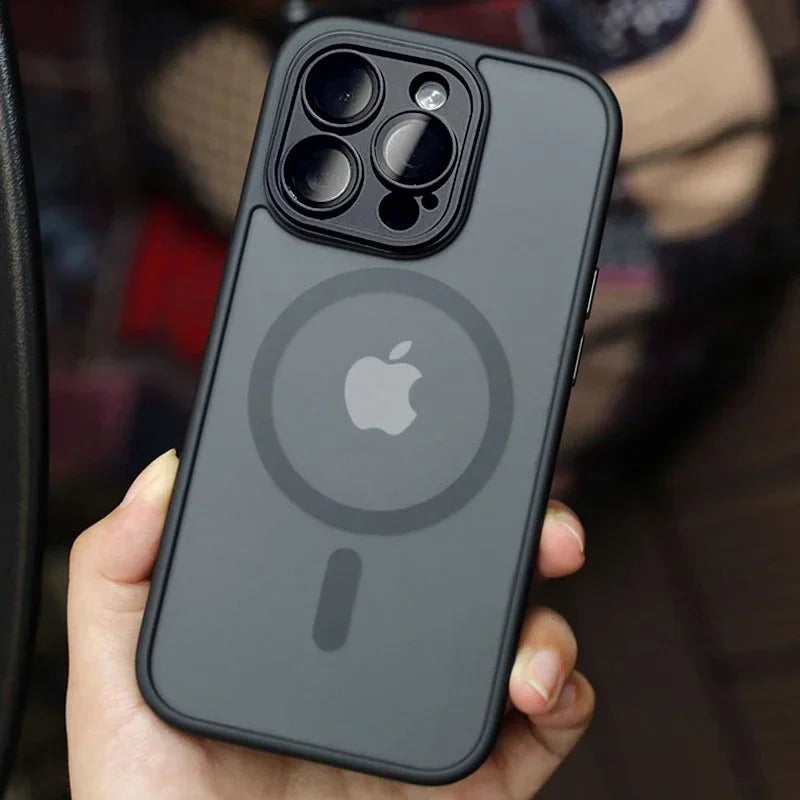 Magnetic Luxury Matte Translucent Armor Shockproof Case For iPhone 16 15 14 13 12 17 Pro Max Plus Magsafe Wireless Charge Cover